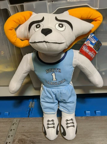 NORTH CAROLINA TARHEELS BASKETBALL MASCOT 11" PLUSH RAMSES, 2009 RAM Cover