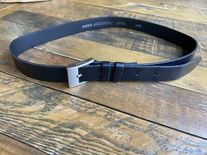 MEXX ~ Genuine Black Leather Belt ~ Small - Picture 1 of 5