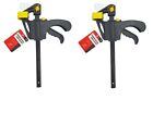 Set Of 2   6 Rapid Bar Clamp Vice Quick Ratchet Fast Release Diy Tools