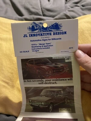 HO Scale JL Innovative Designs Auto Transportation Billboard Signs 1970’s - Image 1 of 4