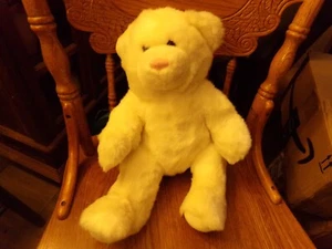 BABW Build A Bear White Pink Highlights Plush Teddy Bear Pink Nose Furry Soft - Picture 1 of 4