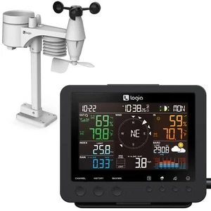 Logia 7-in-1 Weather Station, Weather Monitoring W/ Temperature, Humidity & More - Picture 1 of 7