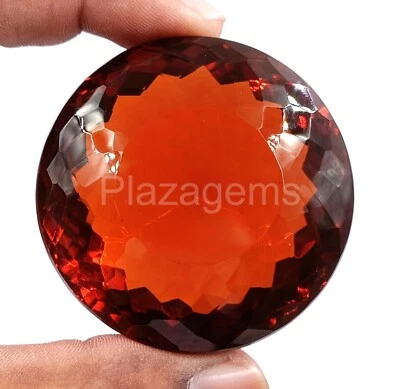 Piedra preciosa suelta transparente certificada citrino naranja corte redondo 662,25 quilates 4HK Foto 1 de 4