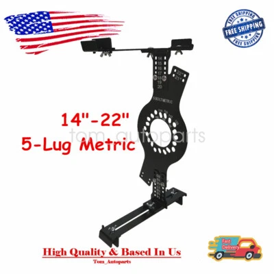Wheel Fitment Simulator Tool, Tire Size Fit Test Measuring Mockup, 5-Lug Metric - Image 1 of 4