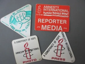 Pegatinas satinadas Amnistía Backstage Pass 4 1986 U2 Sting Bryan Adams MÁS OTTO  - Imagen 1 de 1