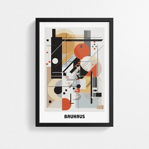 Bauhaus Style Print, Gallery Poster, Modern Art, Wall Decor, Geometric Design - Picture 1 of 13