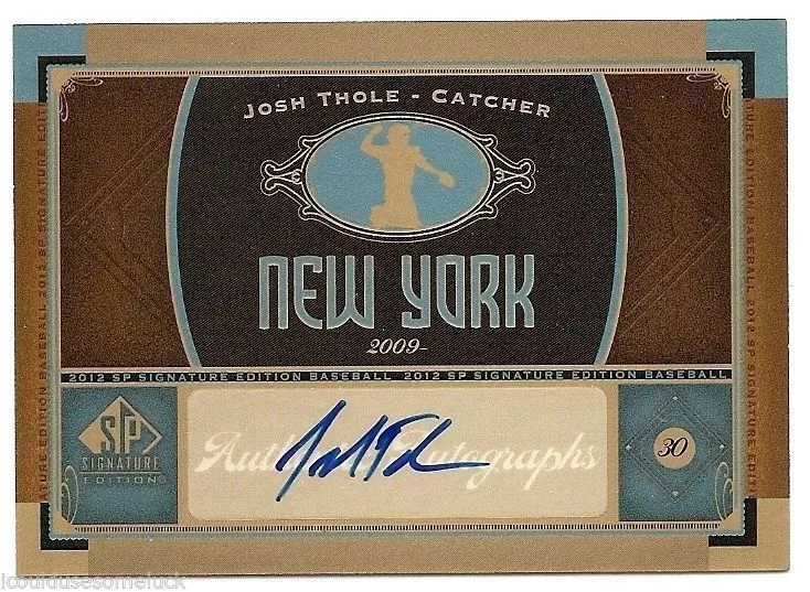 2012 SP SIGNATURE EDITION AUTOGRAPH Josh Thole #NYM10 - Image 1 of 1