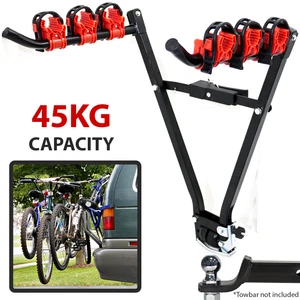 3 Bike Cycle Bicycle Mountain Rear Towbar Mount Car 4x4 Carrier Rack Tow Ball - Picture 1 of 1
