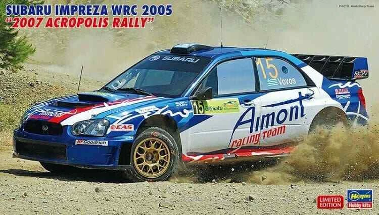 Hasegawa 20558 Subaru Impreza WRC 2005 "2007 Acropolis Rally" Kit Montaggio 1/24 - Immagine 1 di 1