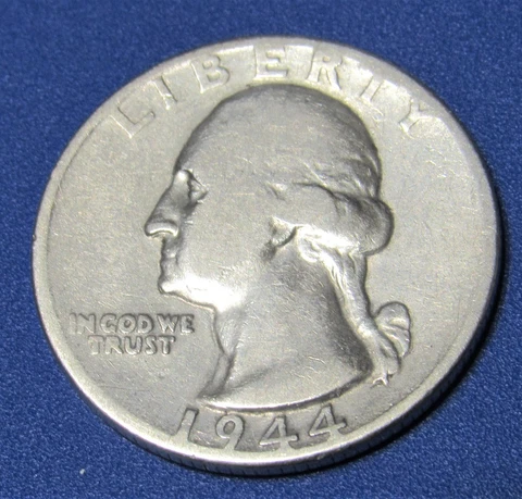 1944 25 Cents - Washington Silver Quarter Cover