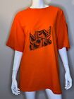 New York Design Orange 2XL Unisex T-Shirt Manhattan-The Bronx-Brooklyn-Queens