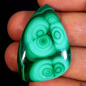 Natural Miraculous Green Malachite Fancy Cabochon 48.85Cts. Loose Gemstone - Picture 1 of 3