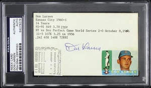 1953 Don Larsen Kansas City Athletics Signed 3"x 5" Index Card (PSA/DNA Slabbed) - Picture 1 of 1