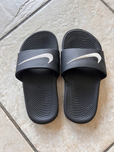 Nike Kawa Slides Bambini Nero Bianco UK 10 5 EUR 28