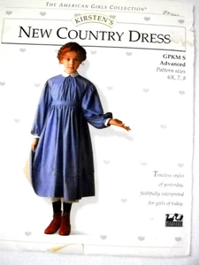 Country Dress Kirstens size 6x-8 American Girls Collection Sewing Pattern F2 - Picture 1 of 2