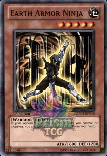 1st Ed Earth Armor Ninja ORCS-EN016 Yugioh - Image 1 of 1