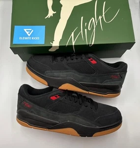 Nike Air Jordan Flight Court Black/Varsity Red/Gum Medium Brown (UK Size 10) - Bild 1 von 9