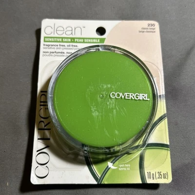 COVERGIRL Clean Sensitive Skin Pressed Powder #230 Classic Beige NOS - Image 1 of 3