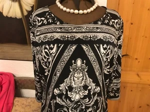 Cocktailkleid - Sommerkleid Gr.44-46 J.Ribkoff schwarz, grau u.silber - Bild 1 von 6