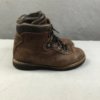 Botas de Senderismo Alico De Colección Para Hombres 10 W Cuero Marrón Vibram Trabajo Montañismo Foto 1 de 4