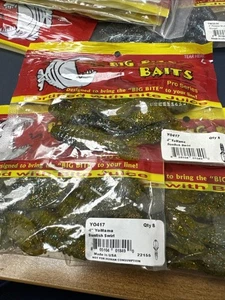Big Bite Baits YoMama Soft Plastic Creature Bait 4" (3 Packungen Menge 8 Sunfish Swirl - Bild 1 von 6