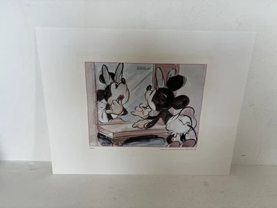 Disney Original Story Sketch Of Mickey & Minnie ‘Mickey’s Suprise Party’ Print - Image 1 of 4