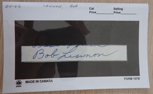 Autogramm amerikanischer Baseballspieler Bob Lennon (123710) - Bild 1 von 2
