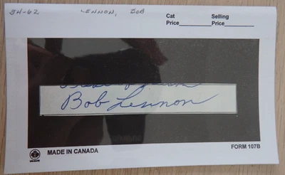Autogramm amerikanischer Baseballspieler Bob Lennon (123710) - Bild 1 von 2