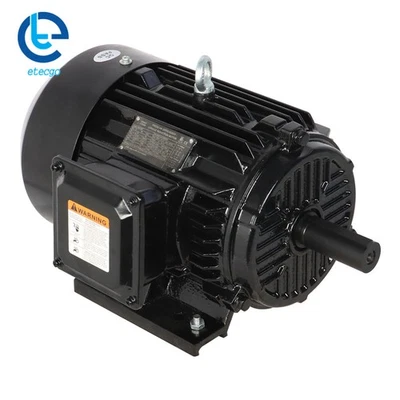 3 Phase 5HP 1800 RPM Electric Motor 184T Frame TEFC 230/460 Volt Severe Duty - Image 1 of 4