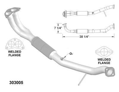 Tubos de escape y escape para Dodge Colt 1993-1994 2,4 L L4 gas U/K Foto 1 de 2