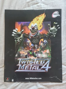 TWISTED METAL 4 Promo Tienda Exhibición Pequeño Póster Exhibición Pared NUEVO daños graves - Imagen 1 de 6