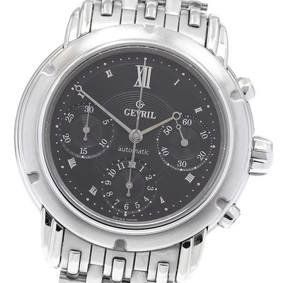 Reloj automático para hombre Gevril Greenwich K0111 cronógrafo esfera negra_894221 Foto 1 de 4