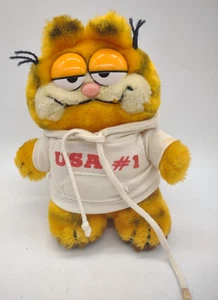 1981 Vintage Garfield Plüschtier Stofftier MAGA USA #1 Hoodie SELTEN 7,5 Zoll groß - Bild 1 von 8