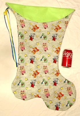 BABY MUPPETS ESTAMPADO GIGANTE NAVIDAD MEDIAS, HECHAS A MANO NUEVAS EE. UU. Foto 1 de 2