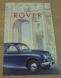 Vintage 1954 British Automobile FOLD-OUT Prospekt ~ "The Rover Seventy Five" ~ (JR) - Bild 1 von 7