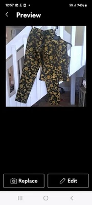 Брюки и жилет Vivienne Tam 2 шт. черные и золотые парчовые драконы с цветочным дизайном размер S... - Изображение 1 из 4