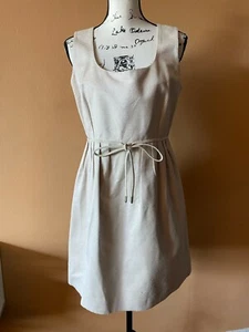 Abito Andrew GN beige 100% seta senza maniche linea A taglia 42 - Foto 1 di 9