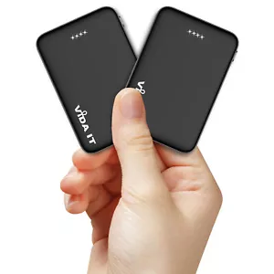 2-Pack Small Portable Phone Charger USB Power Bank for iPhone Kids Travel 5V - Picture 1 of 9