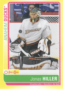 2013-14 O-Pee-Chee Stickers #SJH Jonas Hiller - NM-MT