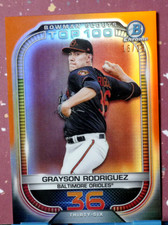 2021 Bowman – Grayson Rodriguez – Bowman Scouts Top 100 Orange /25 – Orioles 