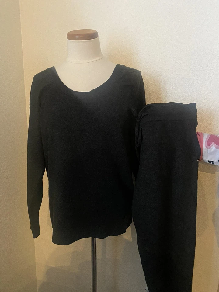 Victoria's Secret Rosa Conjunto de Conjunto de Salón Mujer Suéter LRG/pantalones Sin Espalda Y2K Foto 1 de 3