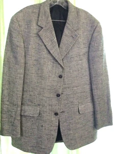 MEN'S SZ 42 R  MACY'S SAVILE ROW COAT SUIT JACKET SMOKEY GREY SPECKLE COLOR - Picture 1 of 10