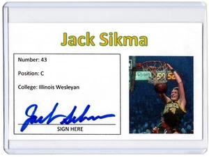 JACK SIKMA NBA SuperSonics Auto Autographed Signed 3x5 Index Card A - Picture 1 of 1