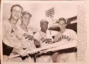1951 MLB BASEBALL ALL-STARS JACKIE ROBINSON STAN MUSIAL PHOTO GIL HODGES LEGENDS - Picture 1 of 11