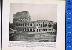 Coliseo Romano, Vista Exterior, Roma, ITALIA -1892 Impresión Antigua - Imagen 1 de 1