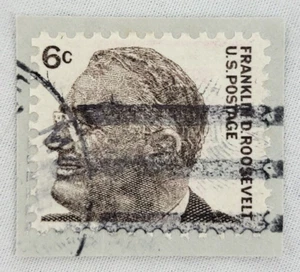 US Postage ~ Franklin D. Roosevelt ~ 6 ¢ B&W Stamp ~ Cancelled ~ c.1966 ~ C021 - Picture 1 of 6