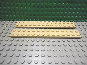 Lego 2 Tan 2x14 base plate NEW - Picture 1 of 1