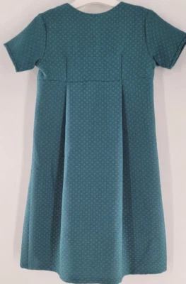 Toddler Girls Amish Handmade Short Sleeve Long Dress Teal - Image 1 of 2