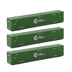 Evemodel 3pcs N Scale 53ft 1:160 Shipping Container 53' Cargo Box with Magets - Picture 1 of 28