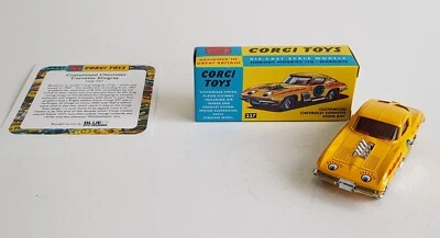 Modellino Corgi Club No. 337, Chevrolet Corvette Stringray Superbo Menta Stato - Immagine 1 di 4